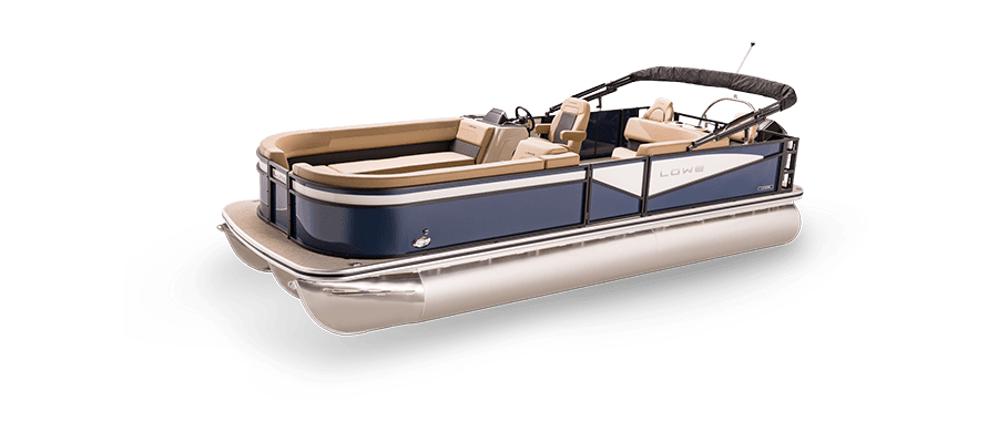 Lowe LF-232 studio render in Indigo Metallic, profile view